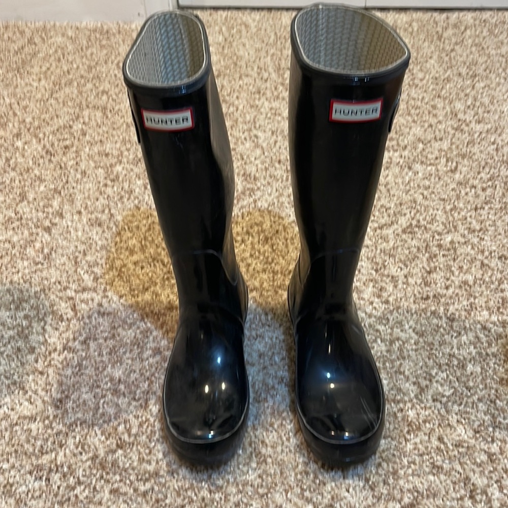 Tall Black Hunter Rain Boots